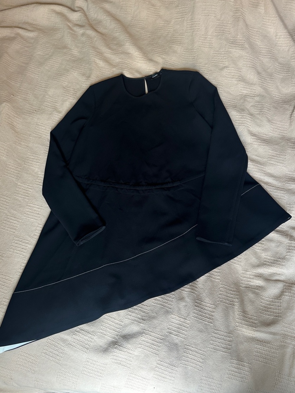 Proenza Schouler Black Asymmetrical Top Size 0
